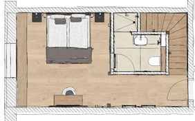 Grundriss Maisonette Doppelzimmer