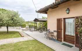 Der kleine Außenbereich vom Doppelzimmer