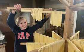 Einmal in der Woche gibt es selbstgemachte Pasta