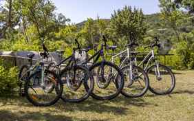 Räder stehen zum Verleih bereit