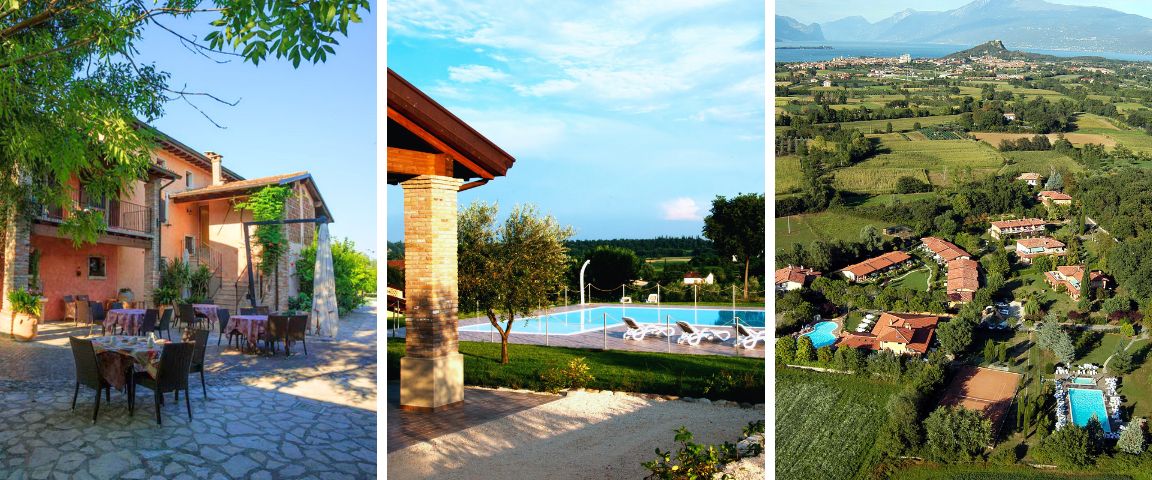 Drei verschiedene Unterkünfte am Gardasee in Italien